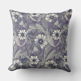 Acanthus navy blauw violet kussen