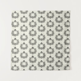 Acanthus & Oudheid, zwart en ivoor bruiloft, Wandkleed