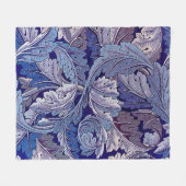 Acanthus Paars, William Morris Fleece Deken (Voorkant (Horizontaal))