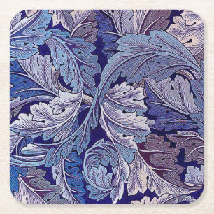 Acanthus Paars, William Morris Vierkante Kartonnen Onderzetter