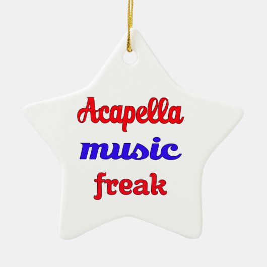 Acapella Music Freak Keramisch Ornament (Voorkant)