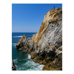 Acapulco Cliff Diver Perfect Poster