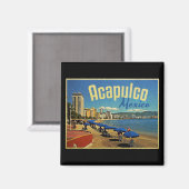 Acapulco Mexico Vintage Travel Magneet (Voorkant / Achterkant)
