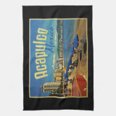 Acapulco Mexico Vintage Travel Theedoek (Verticaal)