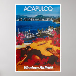 Acapulco Reisposter Mexicaans Thuis Mexico Muur Poster