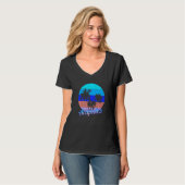 Acapulco Retro Tropical Palm Trees Vacation   T-shirt (Voorkant volledig)