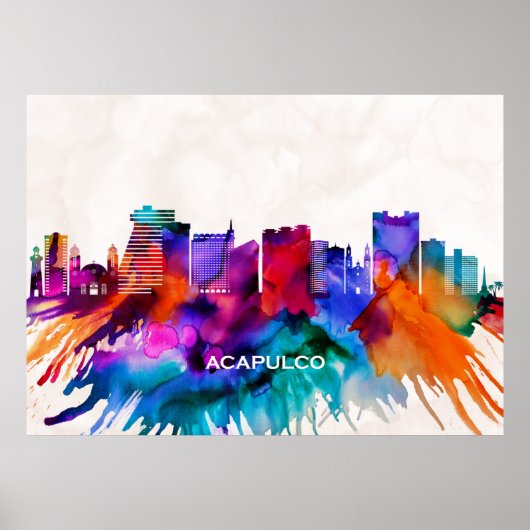 Acapulco Skyline Poster (Voorkant)