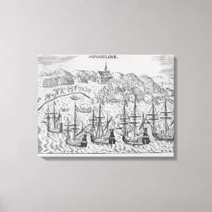 Acapulco" van Jean-Baptiste Labat's Nouveau Canvas Afdruk