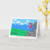 Accéder À La Carte De Voeux Cartoon Eagle Golf (Fleur jaune)