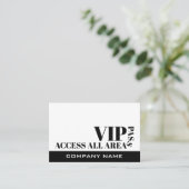 Accéder à toutes les zones Design, cartes VIP (Debout devant)