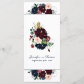 Accéder au menu Mariage floral | Bleu de la marine (Dos)