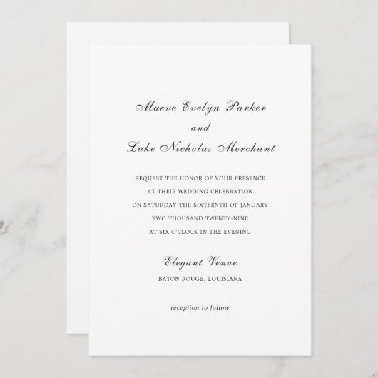 Accéder aux Faire-part de mariage traditionnelles (Devant / Derrière)