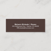 Accent (Bruin) Mini Visitekaartje (Achterkant)