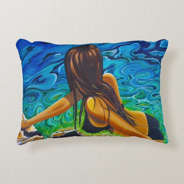 Accent Coussin avec Beach Girl (Devant)