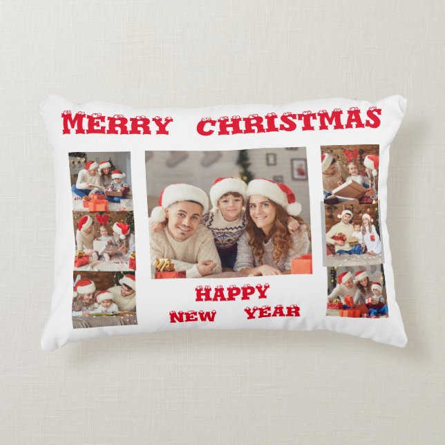 Accent Coussin PHOTO COMPLÈTE MERRY NOËL (Devant)