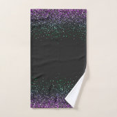 Accent de paillettes colorées noires (Serviette à main)