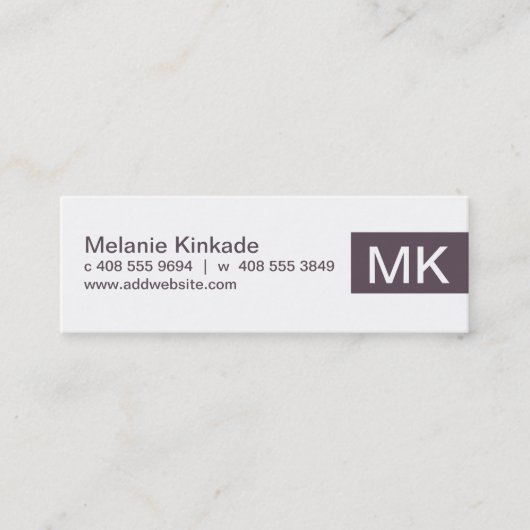 Accent (Lavender) Mini Visitekaartje (Voorkant)