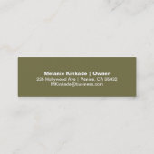 Accent (Olijfolie) Mini Visitekaartje (Achterkant)