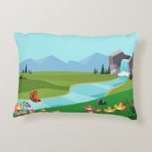 Accent Pillow Design op natuurlandschap Accent Kussen (Achterkant)