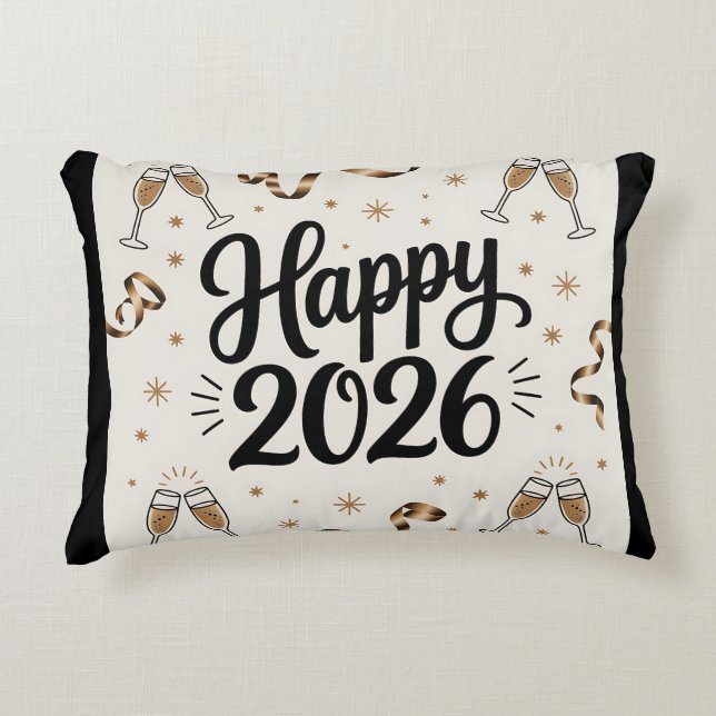 Accent Pillow-Happy New Year 2026 Kussen (Voorkant)