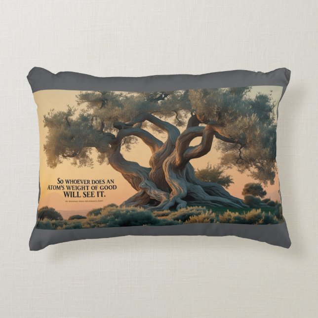 Accent Pillow-Islamic Olive Tree Pillow  Accent Kussen (Voorkant)