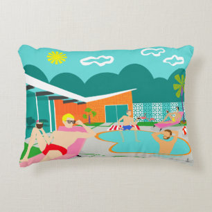 Accent Pillow Retro Gay Pool Party Decoratief Kussen