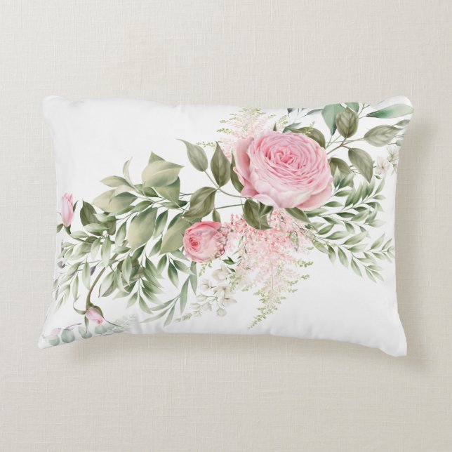 Accent Pillow roze Roses Accent Kussen (Achterkant)