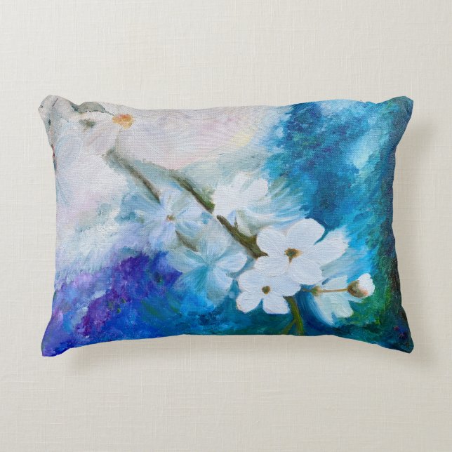 Accent Pillow waterverf Flowers Kussen (Voorkant)