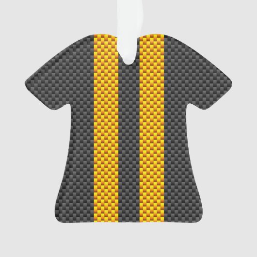 Accent Yellow Racing Stripes Carbon Fiber Style (devant)