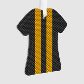 Accent Yellow Racing Stripes Carbon Fiber Style (devant)