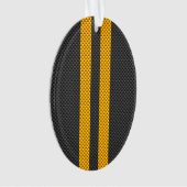 Accent Yellow Racing Stripes Carbon Fiber Style (devant)