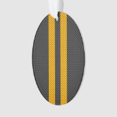 Accent Yellow Racing Stripes Carbon Fiber Style (devant)