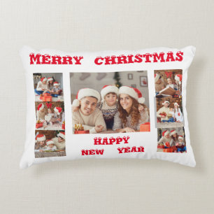 Accentkussen VOLLEDIGE FOTO VROLIJK KERSTMIS Accent Kussen