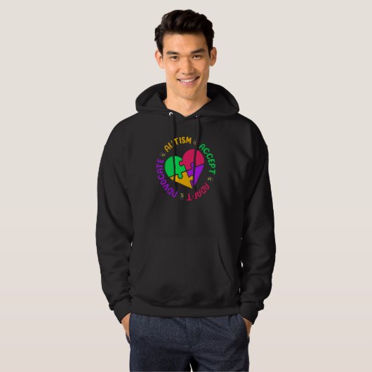 Accept Adapt Advocate Autism Awareness Autistic Mo Hoodie (Voorkant volledig)