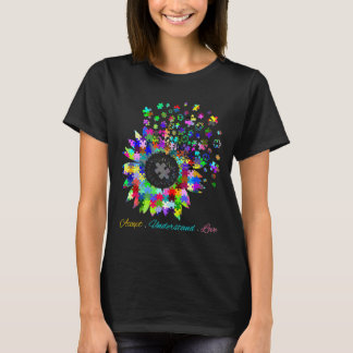 Accept Understand Love Sunflower Autism Awareness T-shirt
