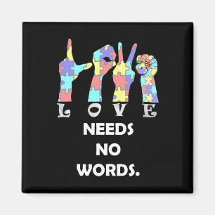 Acceptatie citaat Asl Liefde heeft geen woorden Magneet