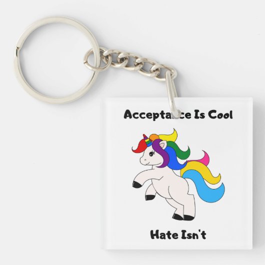 Acceptatie Is Cool Sleutelhanger (Voorkant)