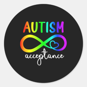 Acceptatie Oneindigheid Wapenautisme Bewustmakings Ronde Sticker