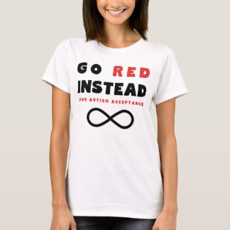 Acceptatie van Red in plaats van Autism T-shirt
