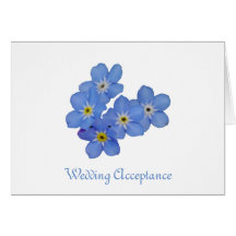 Acceptatiekaart voor weduwen vergeten-me-niet