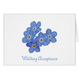 Acceptatiekaart voor weduwen vergeten-me-niet