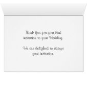 Acceptation de faire-part de mariage du mariage (Intérieur Horizontal (Bas))