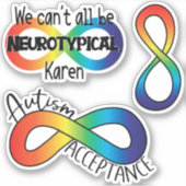 Acceptation de l'autisme | Sticker Neurodiversity (Devant)