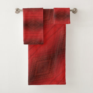 Acceptation Motif de Boho Eclectique Rouge