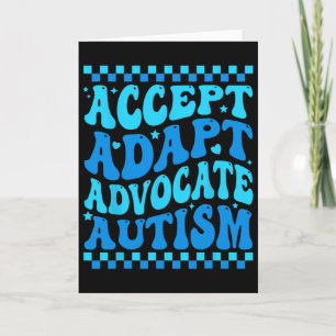 Accepteer Aanpas Aanvaard Maand van Autismebewustz Kaart