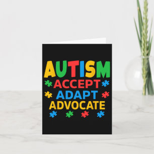 Accepteer Adapt Advocate Autisme Bewustzijn Mannen Kaart