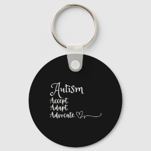 Accepteer Adapt Advocate Autisme Ondersteuning Gra Sleutelhanger