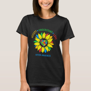 Accepteer Begrijp Houd Van Autisme Bewustzijn Zonn T-shirt