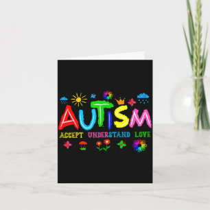 Accepteer begrijp liefde autisme bewustzijn dag pu kaart