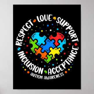 Accepteer begrip liefde voor vrouwen leraar autism poster
